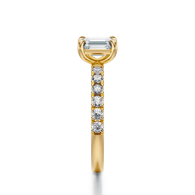 Pierścionek z diamentem szlif szmaragdowy SBPZ_061